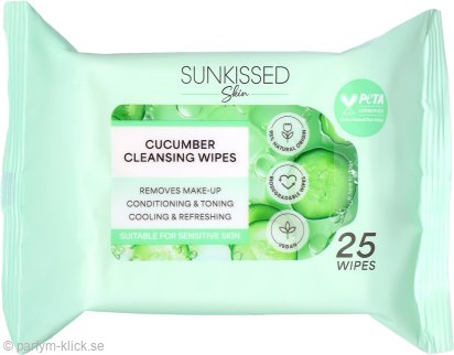 Sunkissed Skin Cucumber Cleansing Wipes - 25 Pieces